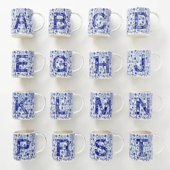 Anthropologie Other - Anthropologie Folksong Monogram Mug  W